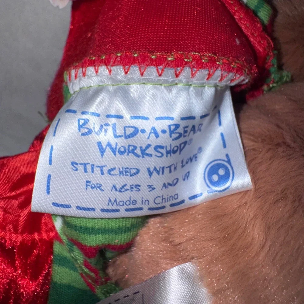 Build-A-Bear Christmas Reindeer Plush 19in Brown Red Green Holiday Outfit